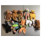 Lot of 10 Beanie Babies Plush Toy