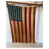 48 Star Flag on Pole last flew at Farrell Mun Buil