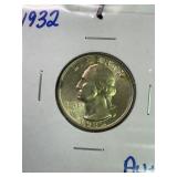 1932 Washington Quarter 1st year AU