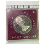 1972 Cooks Island Proof Dollar