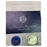 1974 S Eisenhower Silver Dollar UNC - Blue Ike
