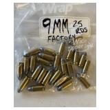9mm Factory 25 Rounds Bag