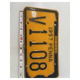 1957 Penn License Plate