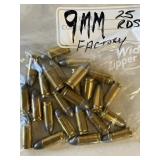 9mm Factory 25 Rounds Bag