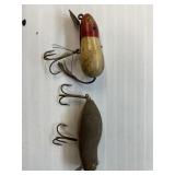 2 Antique Mouse Lures 1 has glass eyes