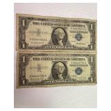1957, 1957B Silver Certificates X2