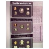 1985, 1989, 1988 Proof Sets x3