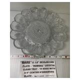 Rare Hobnail Deviled Egg Tray-Crystal 15 egg