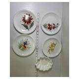 Westmoreland 4 snack plates and one candy dish