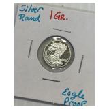.999 Silver Round Silver American Eagle Design 1 G