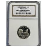 2004 NGC PF70 Ultra Cameo Silver Quarter