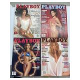 1995 Playboys. 4 issues. Feb,Nov,July,Sept. Used