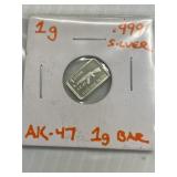 AK-47 .999 Silver Bar
