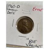 1960-D Error Cent BIE Variant