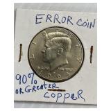 Error Kennedy 90% or Greater Copper