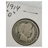 1914-D Barber Quarter