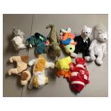 Lot of 10 Beanie Baby plush toys
