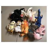Lot of 10 Beanie Baby Plush Toys