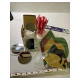 Pottery Barn Box of Mirror Discs & Grad Cutouts