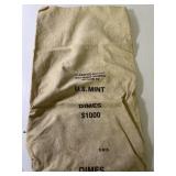 US Mint Canvas Dimes Bag