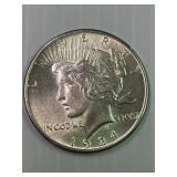 1924 MS60+ Peace Silver Dollar