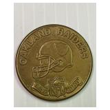 Oakland Raiders Brass Medallion