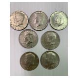 7 40% Silver Kennedy Halves