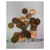 34 AU/UNC Wheat Pennies RED