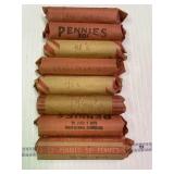 8 Rolls of Wheat Pennies 1940-1949