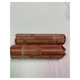 2 Rolls of Wheat Pennies 1940-1949 S&D mint marks