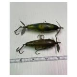 2 Antique Wood Surface Lures 1 is South Bend