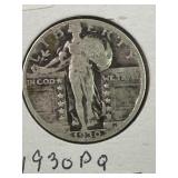 1930p Walking Liberty Quarter