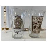 Coca Cola Collectable Glasses lot of 2