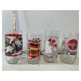 Coca Cola Advertising Mixed Glasses lot of 4