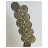 11 buffalo Nickels