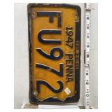 1947 Pennsylvania License