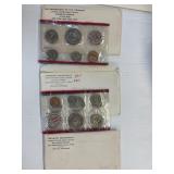 1970, 1971,1972 uncirculated mint sets x 3