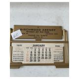 1951 Birchwood Agency Calendar