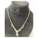 20" Hearts Necklace (Silver Tone)