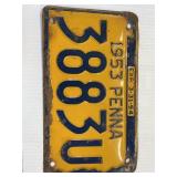 1954 PA License Plate