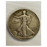 1941 D Walking Liberty Silver Half Dollar