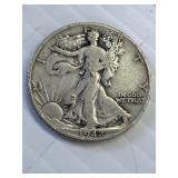 1942 D Walking Liberty Silver Half Dollar