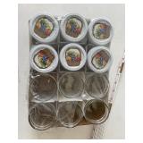 12 Ball Quilted Crystal Jelly Jars