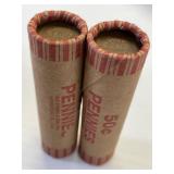 2 Shot Gun Rolls of Wheat Cents