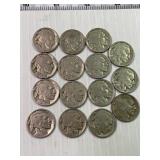 15 Partial or No Date Buffalo Nickels