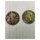 1925 & 1926 Standing Liberty Silver Quarters