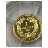14K Gold 1/2 Gram 1882 Type Commemorative Indian