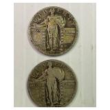 1925, 1926 S Standing Liberty Quarter x2
