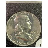 1957 Proof Franklin NICE