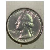 1955 Silver Quarter BU